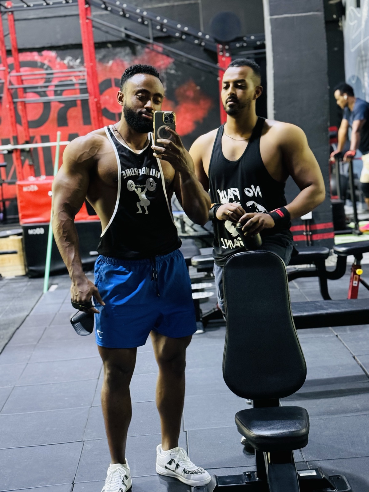 Training partners at the gym