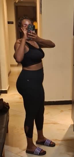 The same client after consistent training with Coach Miki — visibly leaner and stronger
