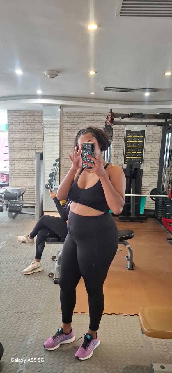 Client at the start of her training with Coach Miki